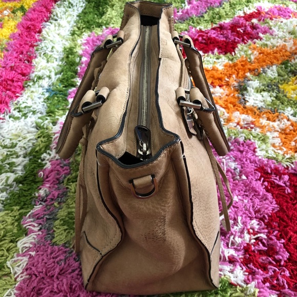 Rebecca Minkoff Regan Satchel purse, taupe - Picture 5 of 16